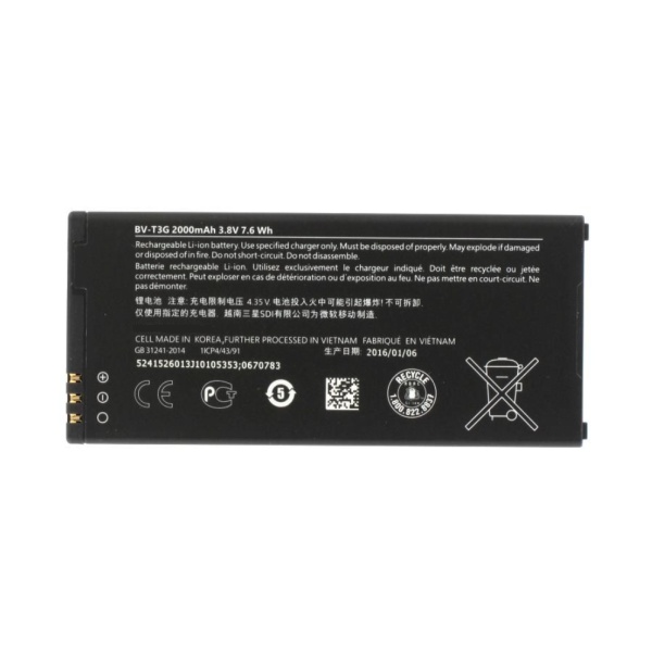 Nokia Lumia 650 Replacement Battery BV-T3G