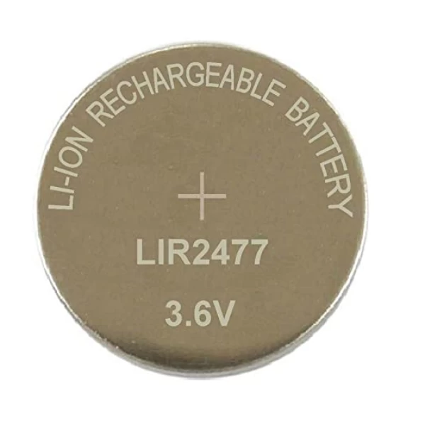 LIR2477 Rechargeable 3.6V Li-Ion Battery (Single)