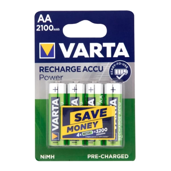4 x Varta NiMH AA Rechargeable Batteries