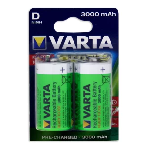 Varta D NiMH Rechargeable Batteries 2 Pack